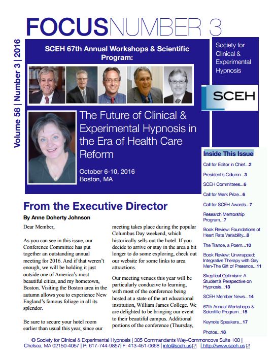 SCEH Focus June 2016 Cover