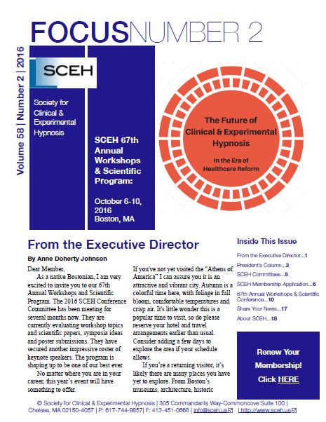 SCEH Focus March 2016 cover