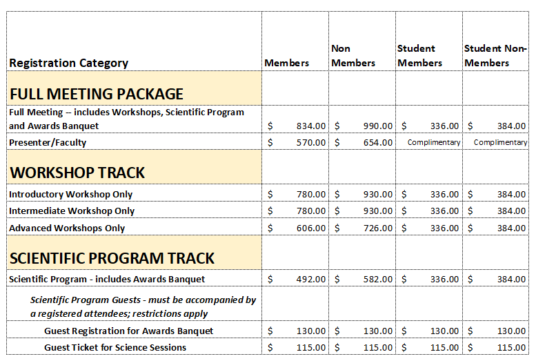2024 Conference Pricing